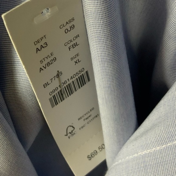 J. Crew re-imagined blue button collared shirt slim XL NWT - Picture 11 of 11